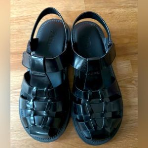Zara black Roman Sandals